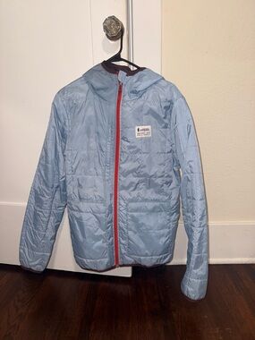 Cotopaxi Women’s Puffy Insulated Jacket Blue Hooded, Small, Reversible